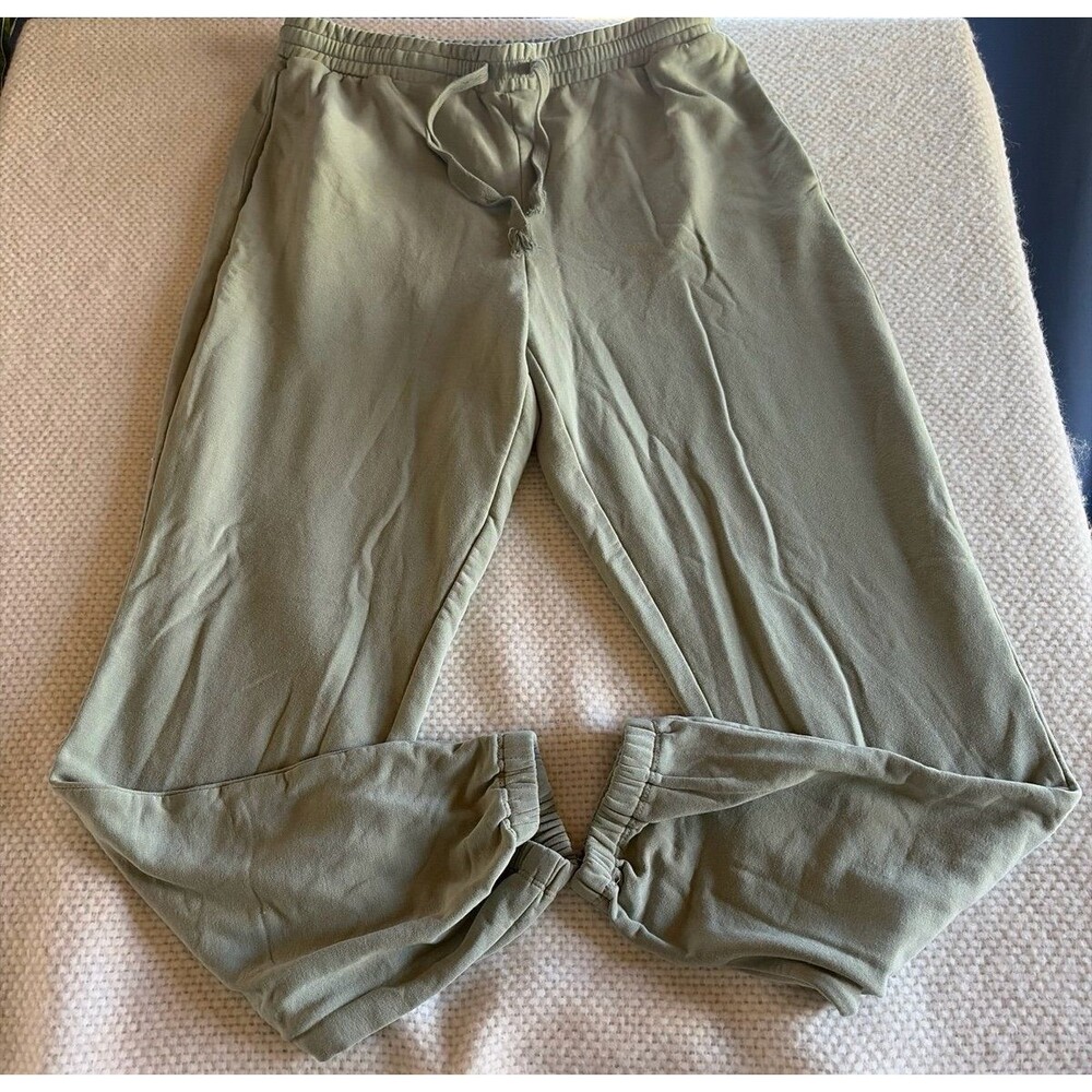 Madewell MWL Make Weekends Longer Wide Leg Pants Sage Green S